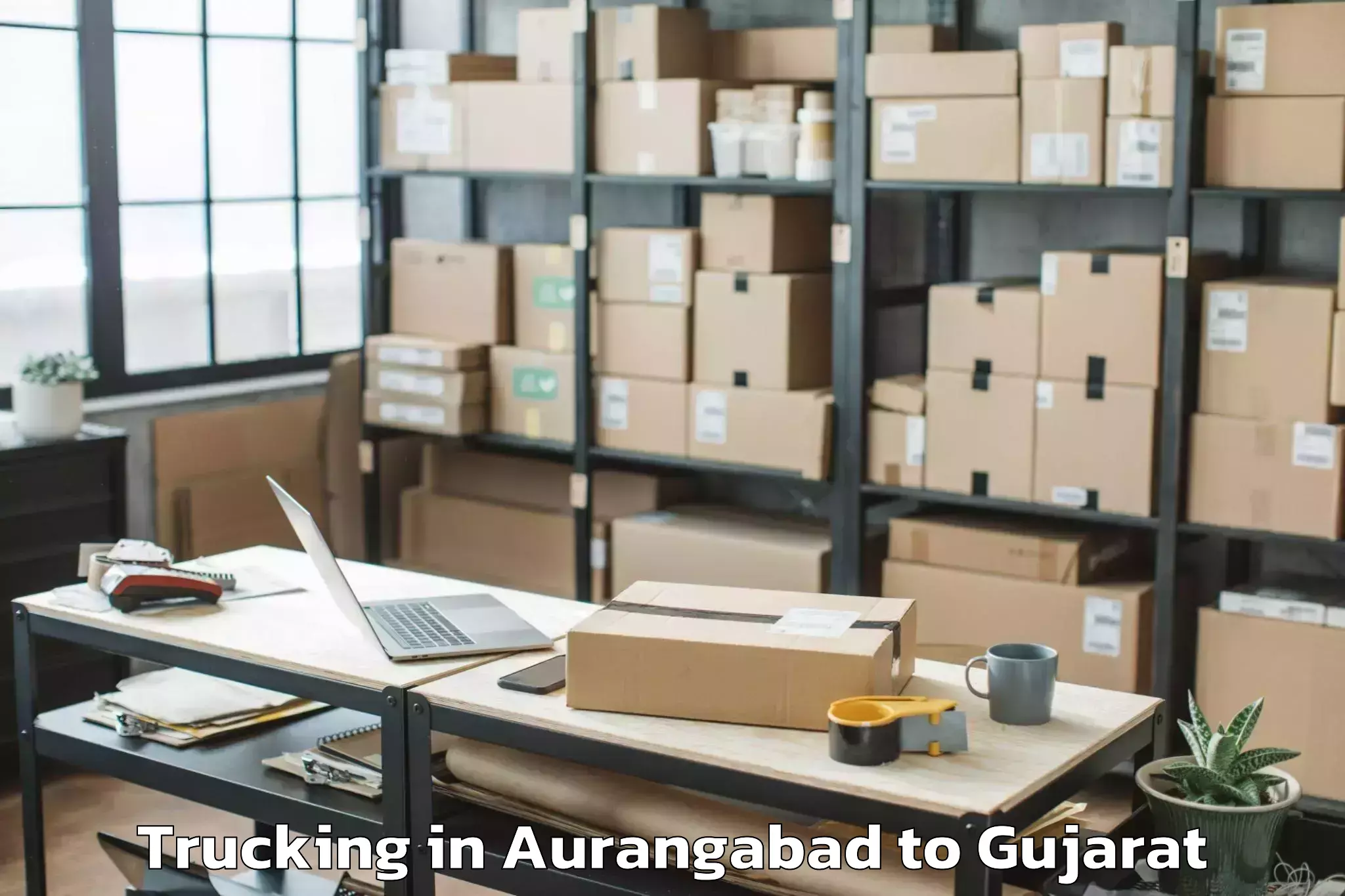 Leading Aurangabad to Marwadi University Rajkot Trucking Provider